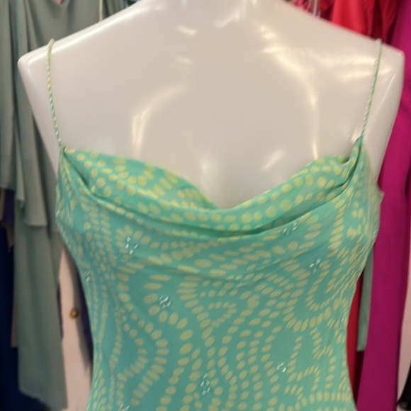 Silk chiffon print dress size 0 - Picture 2 of 4